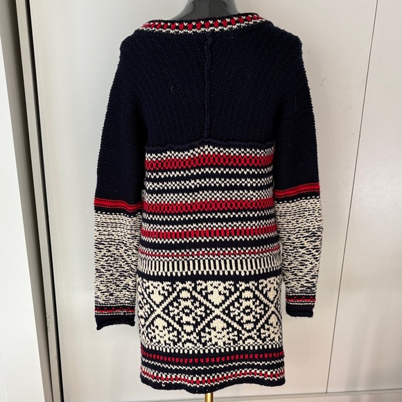 Free People Annabelle Wool Blend Knit Nordic Longline Cardigan S - Picture 3 of 6